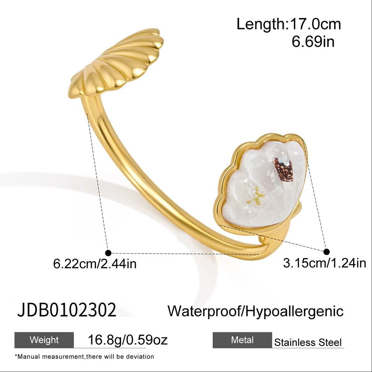 Uworld Summer Beach Shell Starfish Pendant Necklace for Women 18K Gold Plated Stainless Steel Necklace Waterproof Jewelry Gift