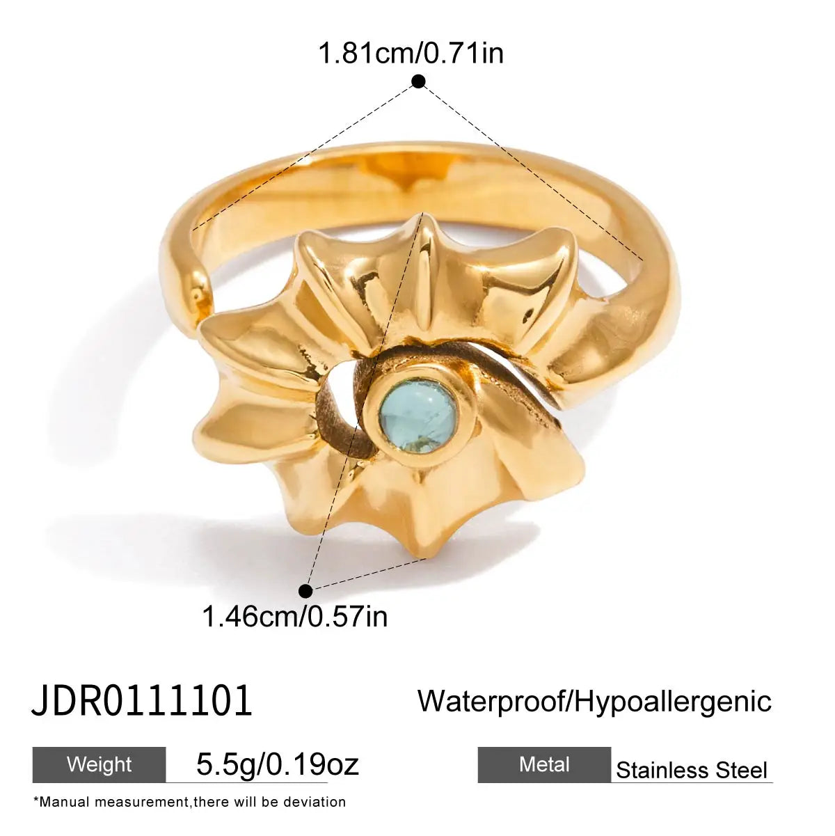 Uworld Classic Gold Color Hammer Pattern Spiral Sun Artificial Abalone Shell Earrings Women PVD Plated Stainless Steel Jewelry
